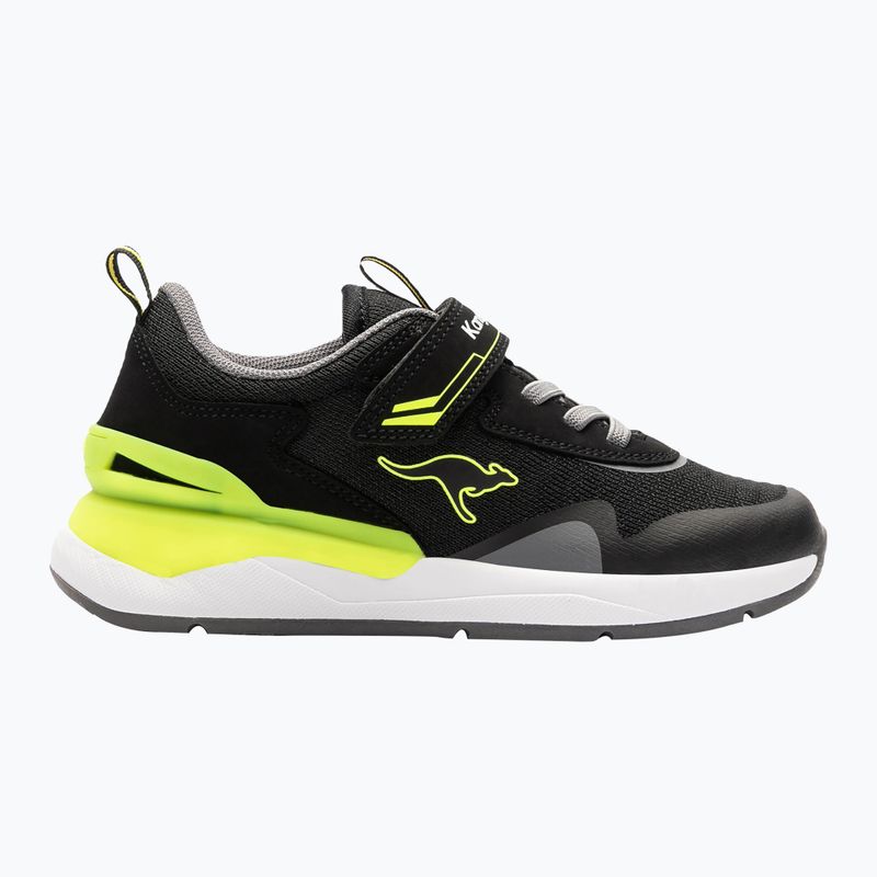 Vaikiški batai KangaROOS KD-Gym EV jet black/neon yellow 8