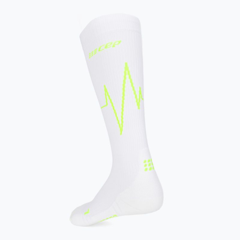 CEP Heartbeat moteriškos kompresinės bėgimo kojinės baltos WP20PC2 2