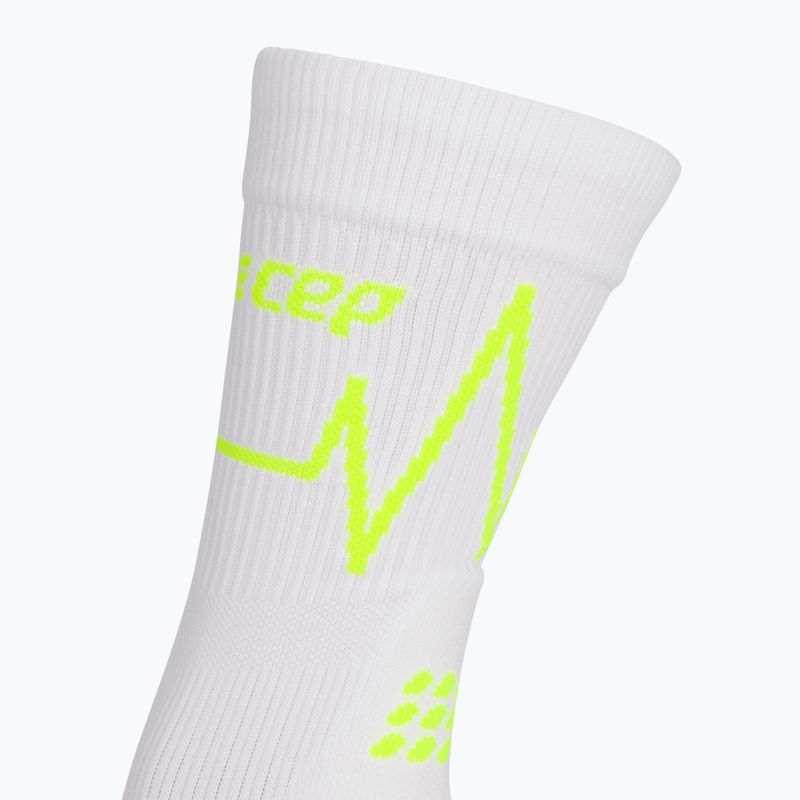 CEP Heartbeat moteriškos kompresinės bėgimo kojinės baltos WP2CPC2 3