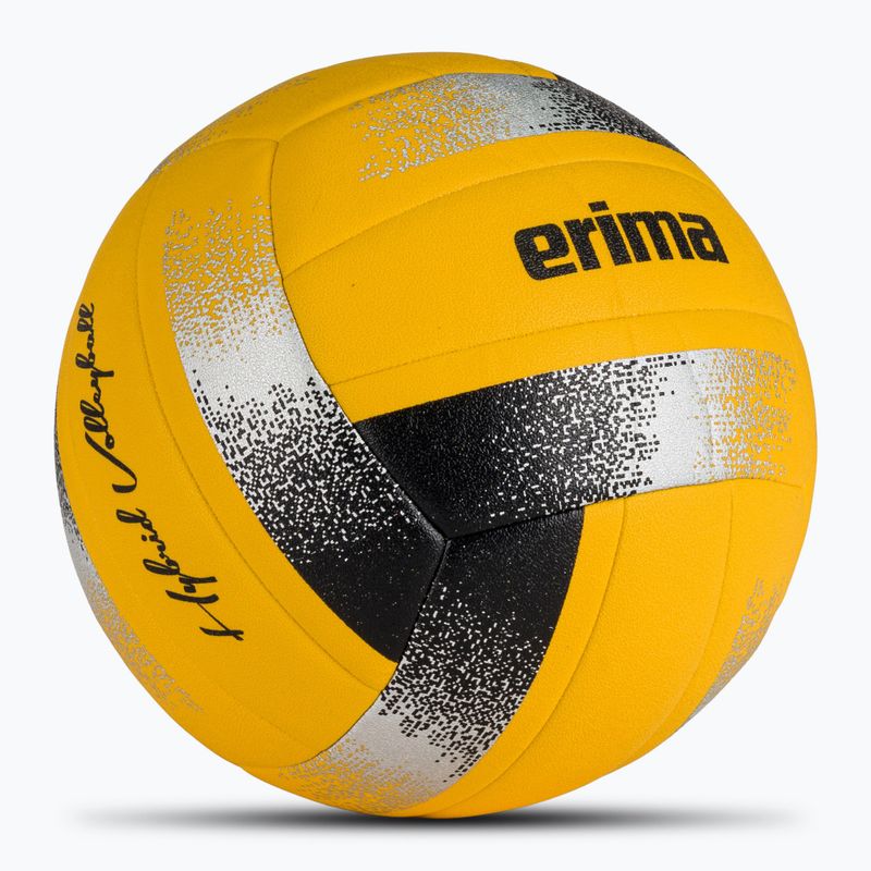 Tinklinio kamuolys ERIMA Hybrid Volleyball yellow/black/silver 2