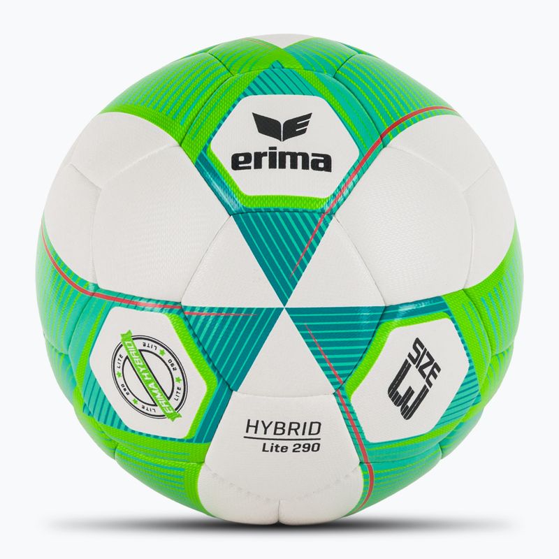 Futbolo kamuolys ERIMA Hybrid Lite 290 green gecko/petrol dydis 3