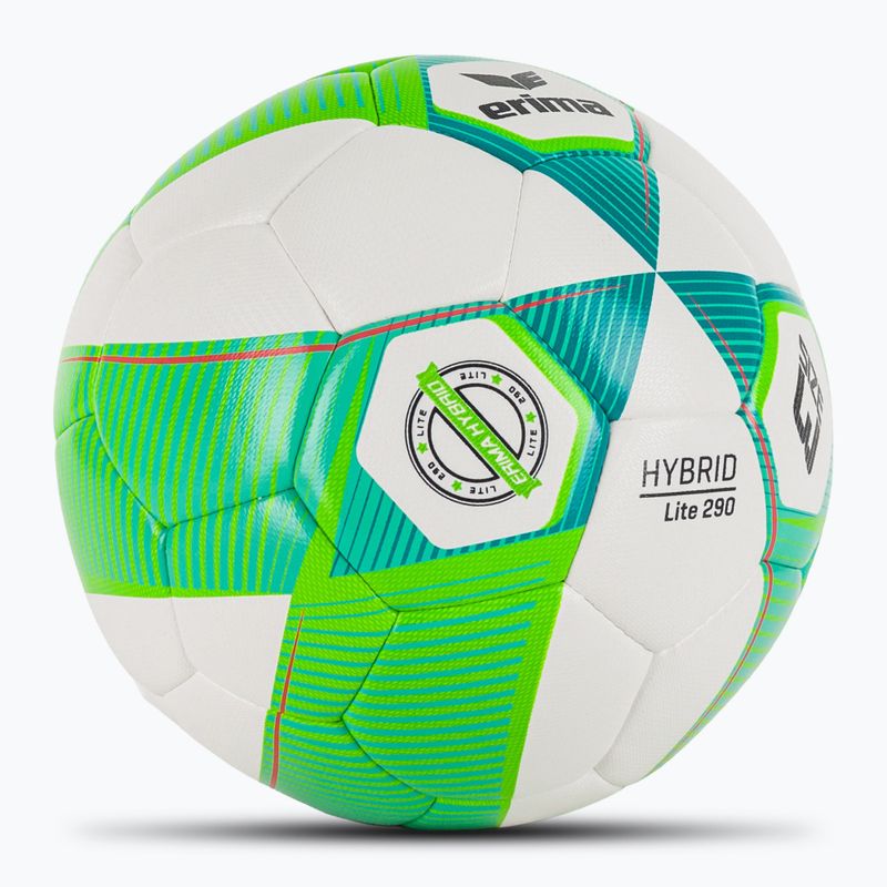 Futbolo kamuolys ERIMA Hybrid Lite 290 green gecko/petrol dydis 3 2