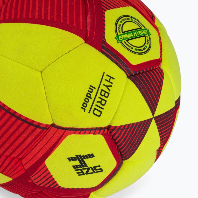 Futbolo kamuolys ERIMA Hybrid Indoor yellow/red dydis 4 3
