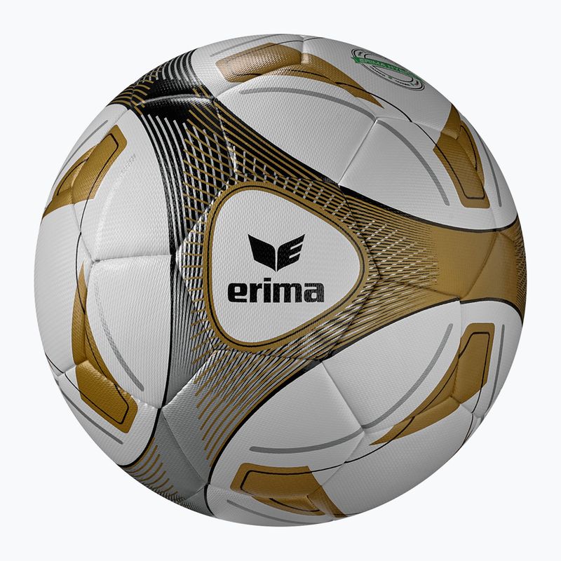 ERIMA Hybrid Training baltos/auksinės spalvos futbolo kamuolys 5 dydžio