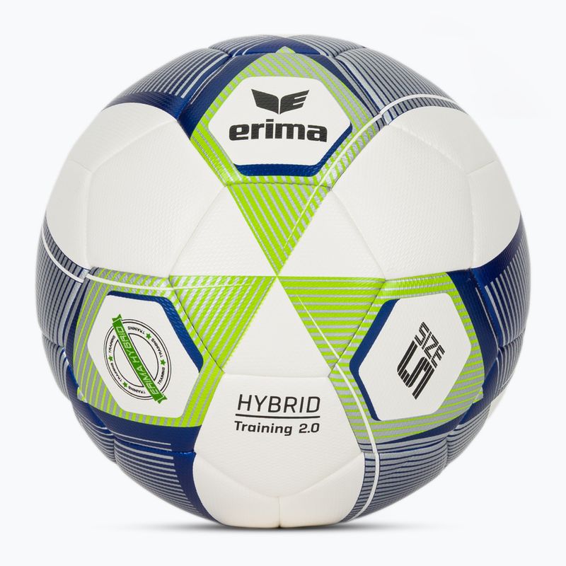 Futbolo kamuolys ERIMA Hybrid Training 2.0 size 5 metallic blue/silver/lime