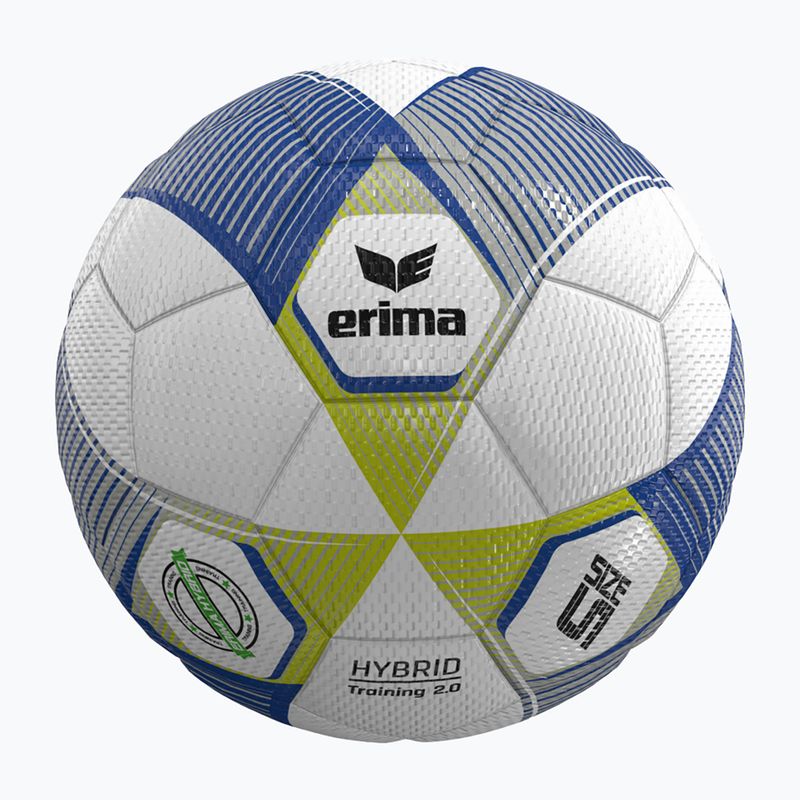 Futbolo kamuolys ERIMA Hybrid Training 2.0 size 5 metallic blue/silver/lime