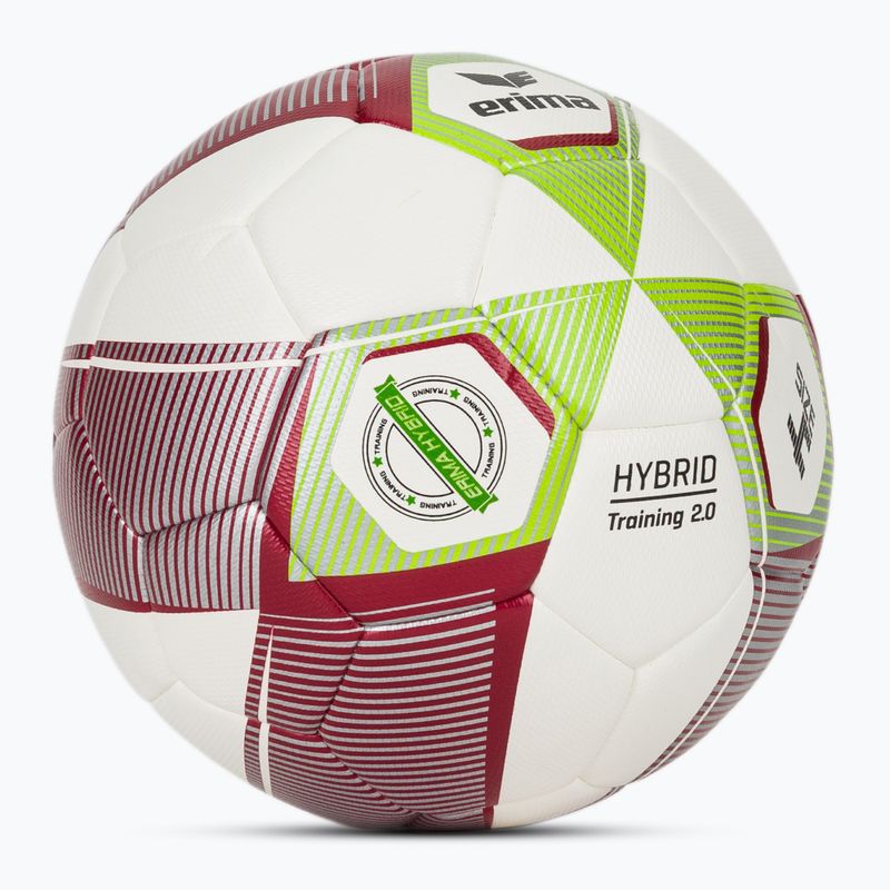 Futbolo kamuolys ERIMA Hybrid Training 2.0 size 4 metallic red/silver/lime 2