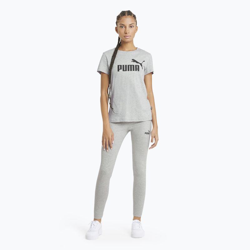 Moteriški marškinėliai PUMA ESS Logo light gray heather 2