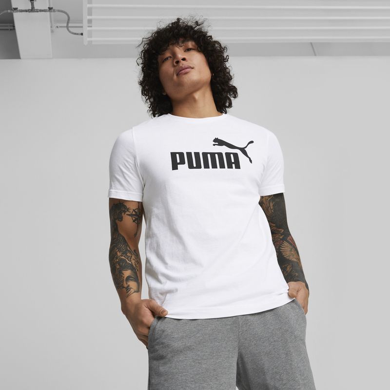 Vyriški marškinėliai PUMA Ess Logo Tee puma white 3