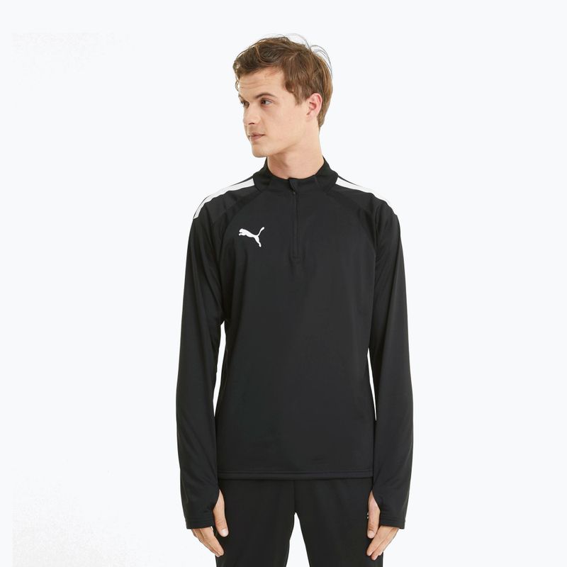 PUMA Teamliga 1/4 Zip Top futbolo marškinėliai juodi 657236 03 9