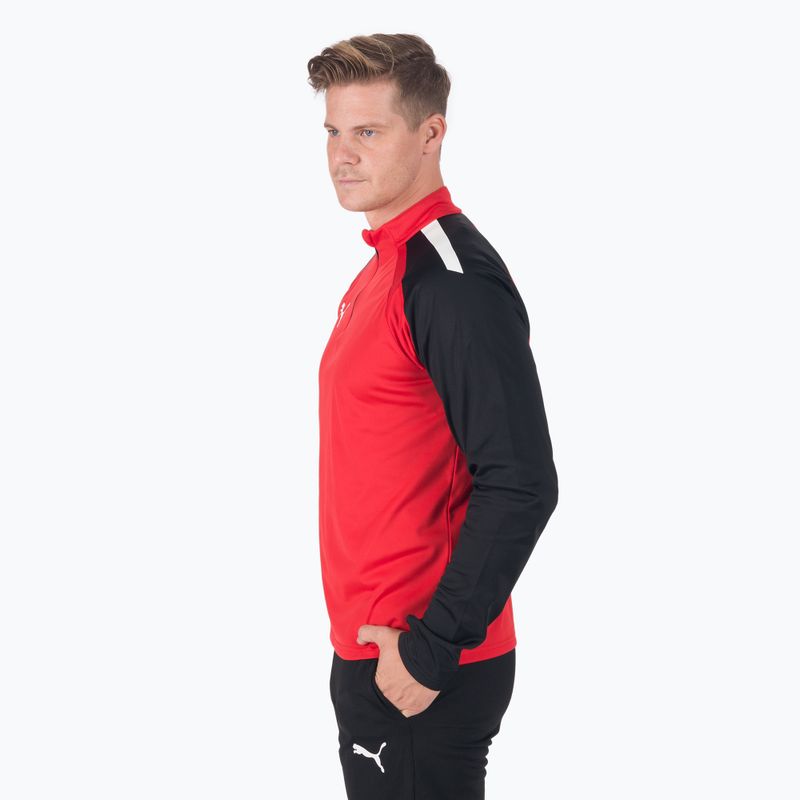 PUMA Teamliga 1/4 Zip Top futbolo marškinėliai raudona/juoda 657236 01 3