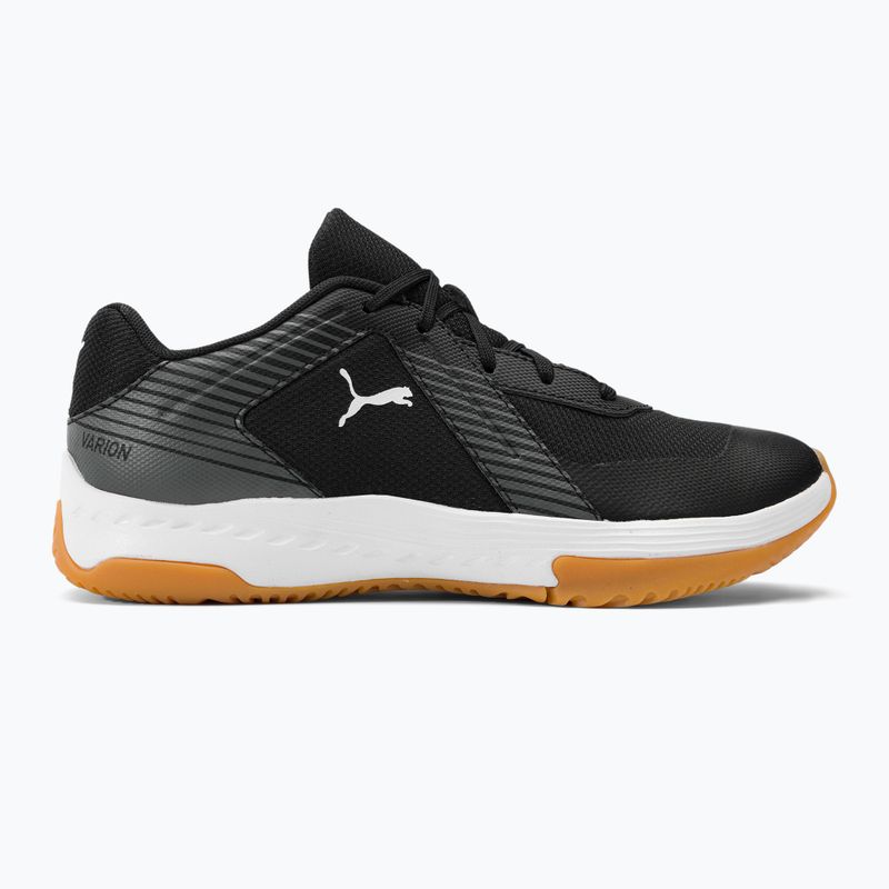 PUMA Varion Jr vaikiški tinklinio bateliai juodai pilki 106585 03 2