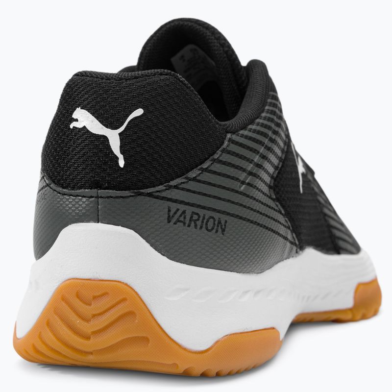 PUMA Varion Jr vaikiški tinklinio bateliai juodai pilki 106585 03 8