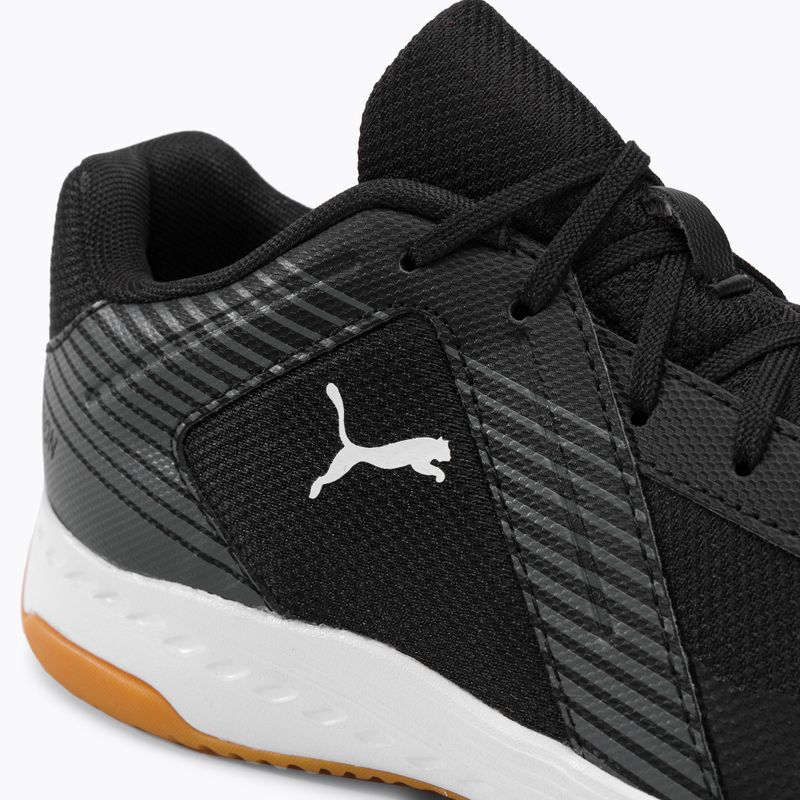 PUMA Varion Jr vaikiški tinklinio bateliai juodai pilki 106585 03 9