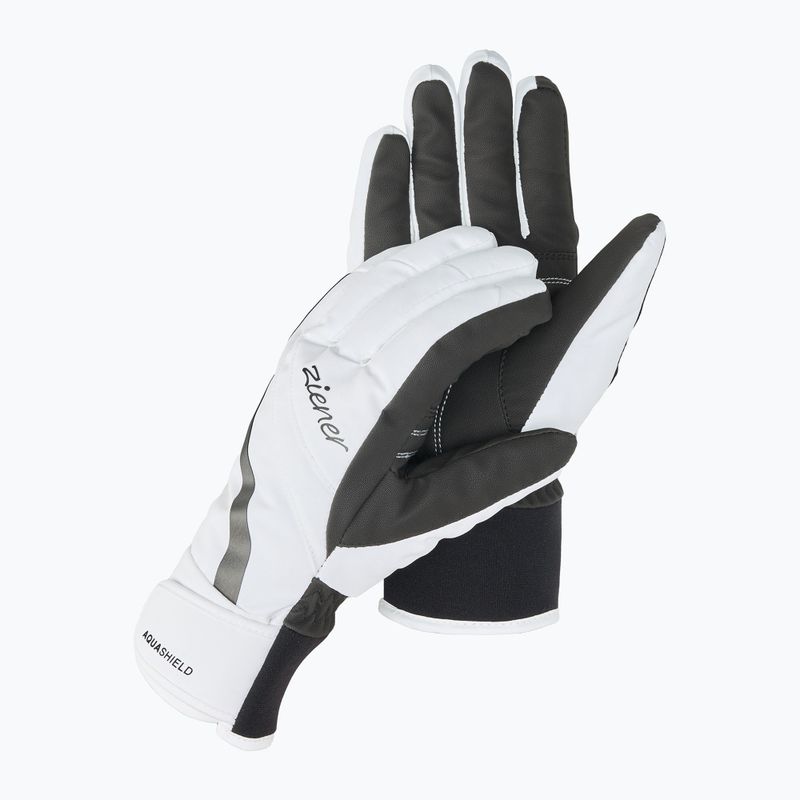 Moteriškos slidininkų pirštinės ZIENER Kitty Aquashield white