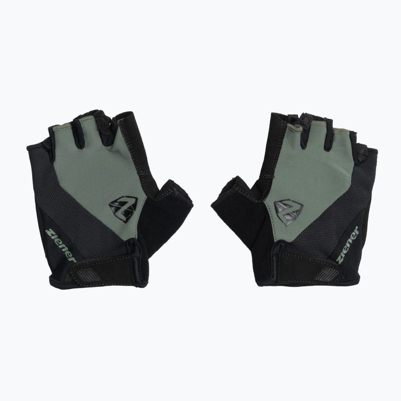 Vyriškos dviračių pirštinės Ziener MTB Collby Gel green stone 2