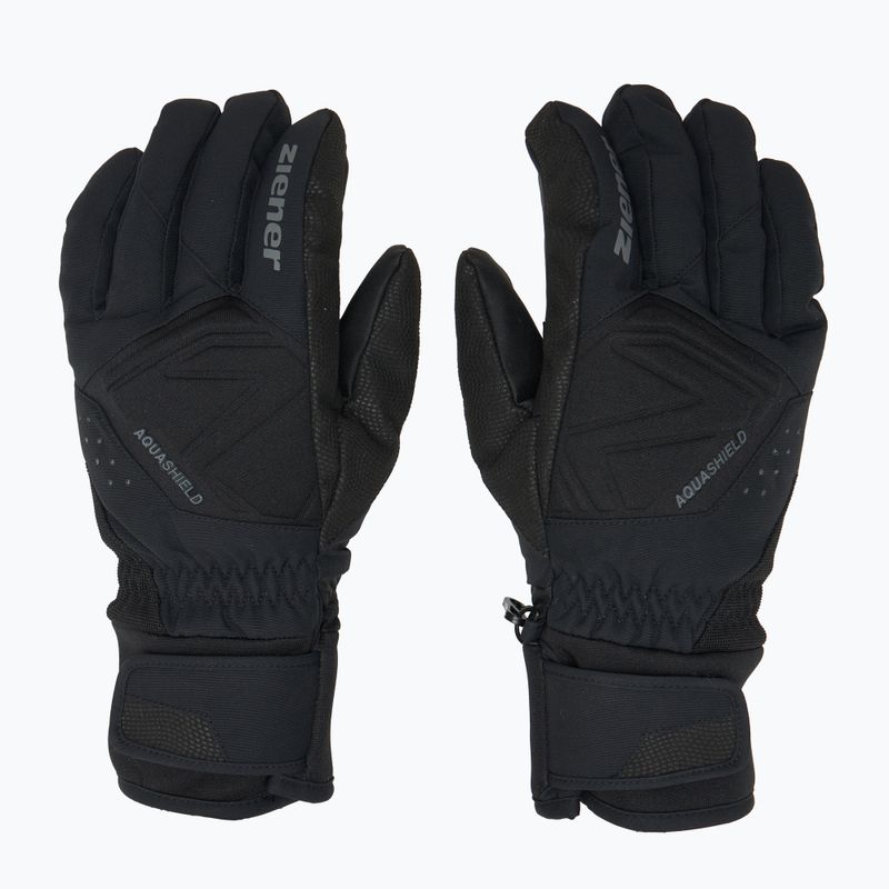 Vyriškos slidinėjimo pirštinės ZIENER Gatis Aquashield black 3