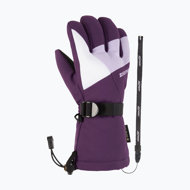 Vaikiškos slidininkų pirštinės ZIENER Lani GTX dark violet 8