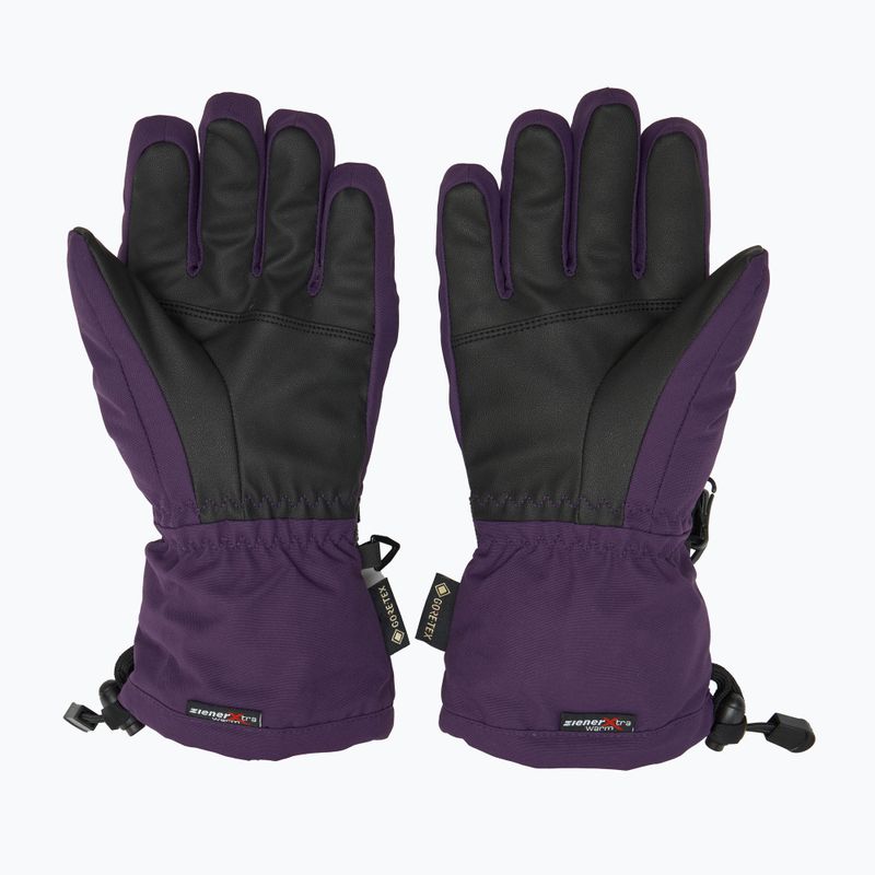 Vaikiškos slidininkų pirštinės ZIENER Lani GTX dark violet 2