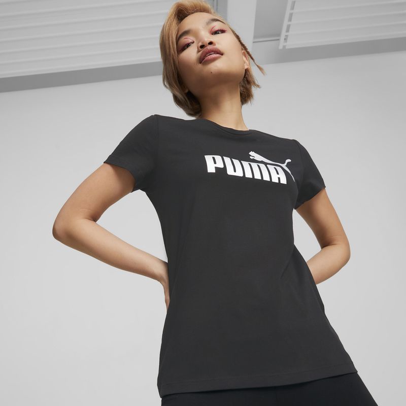 Moteriški marškinėliai PUMA ESS+ Metallic Logo Tee puma black/silver metallic 3
