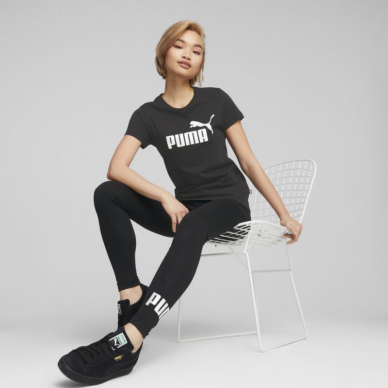 Moteriški marškinėliai PUMA ESS+ Metallic Logo Tee puma black/silver metallic 7