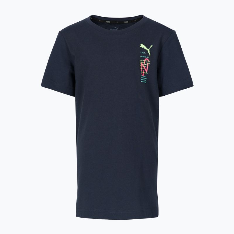 Vaikiški futbolo marškinėliai PUMA Neymar Jr. 24/7 Graphic navy blue 605775 09