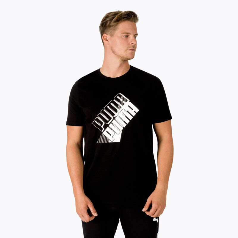 Vyriški treniruočių marškinėliai PUMA Power Logo Tee black 849788 01