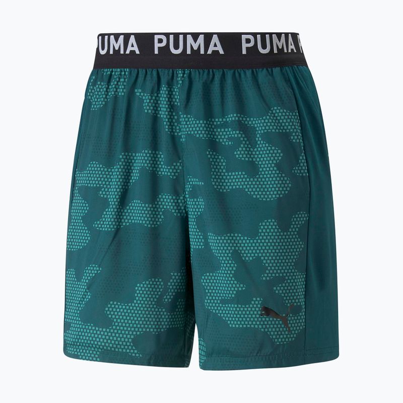 Vyriški treniruočių šortai PUMA Train Off Season AOP Woven 7" green 522359 24