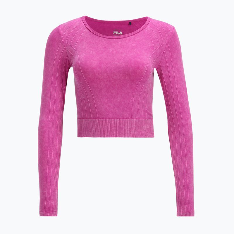 FILA moteriški marškinėliai Radnor Semless Cropped wild aster 3