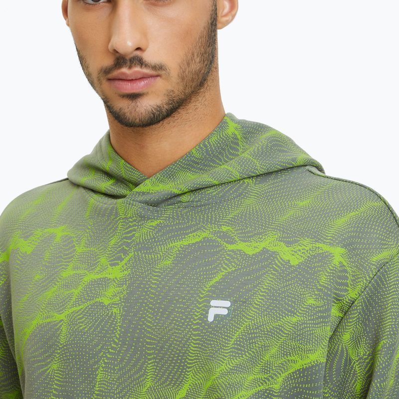 FILA vyriški Redford AOP Hoody jasmine green mars aop džemperiai 4