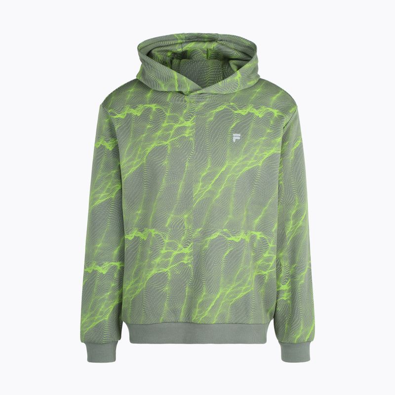 FILA vyriški Redford AOP Hoody jasmine green mars aop džemperiai 5