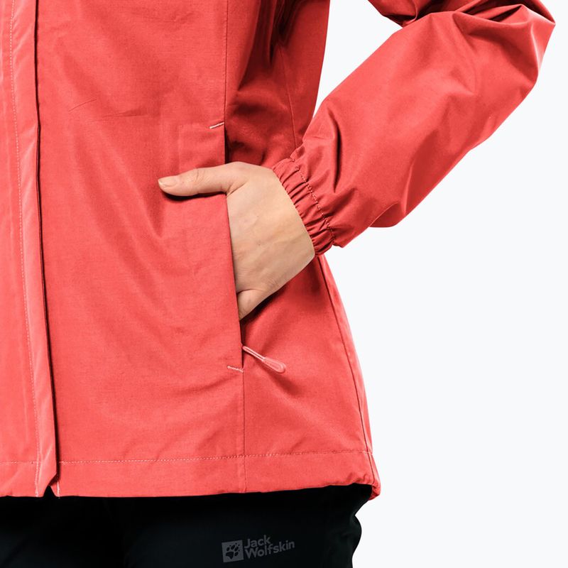 Moteriška striukė nuo lietaus Jack Wolfskin Stormy Point 2L vibrant red 5