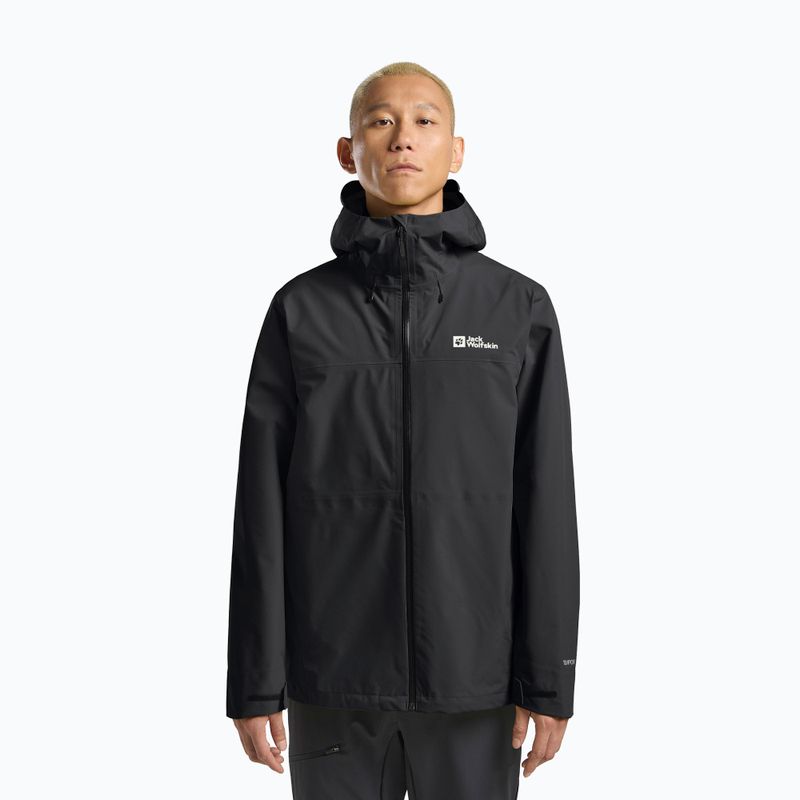 Vyriška striukė nuo lietaus Jack Wolfskin Highest Peak 3L black