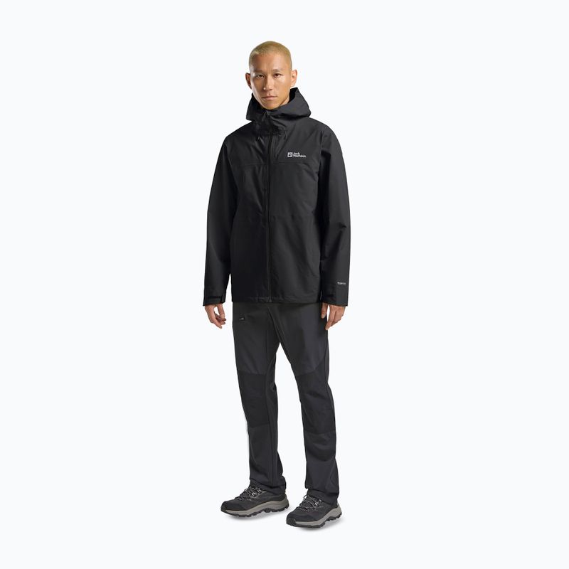 Vyriška striukė nuo lietaus Jack Wolfskin Highest Peak 3L black 2