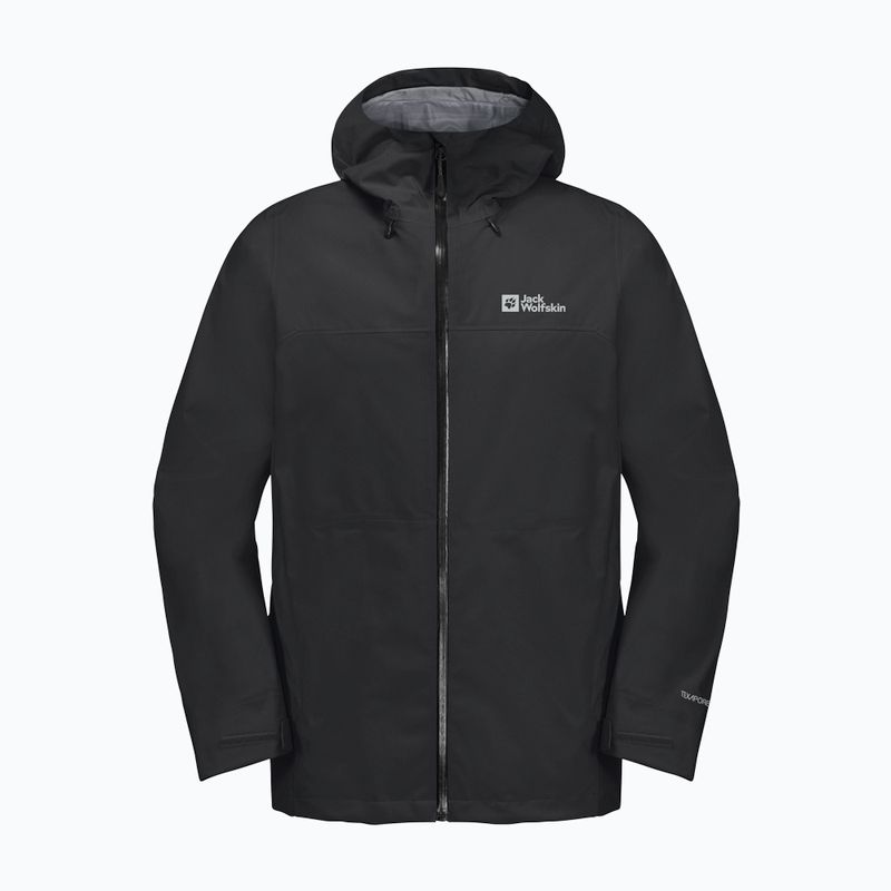 Vyriška striukė nuo lietaus Jack Wolfskin Highest Peak 3L black 11