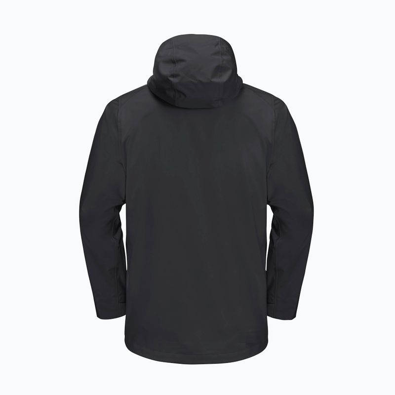 Vyriška striukė nuo lietaus Jack Wolfskin Highest Peak 3L black 13