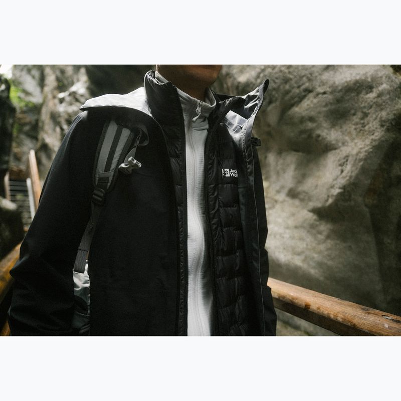 Vyriška striukė nuo lietaus Jack Wolfskin Highest Peak 3L black 21