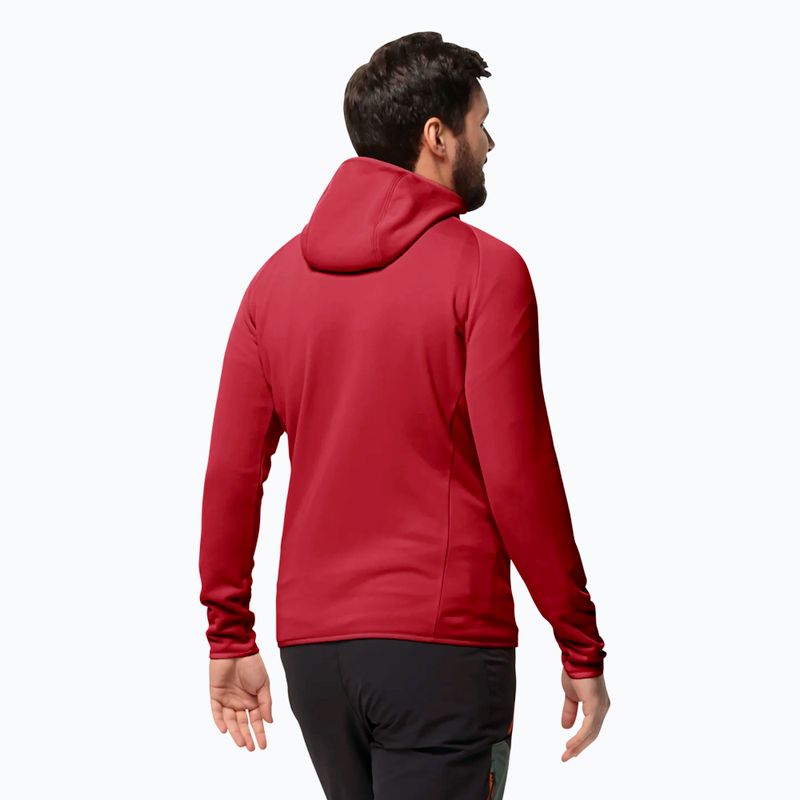 Vyriškas šiltas džemperis Jack Wolfskin Baiselberg Hooded FZ red glow 2