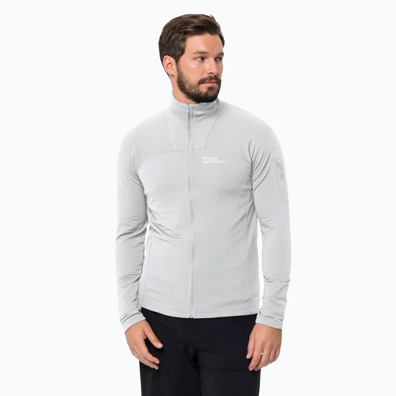 Vyriškas žygio džemperis Jack Wolfskin Prelight FZ cool grey