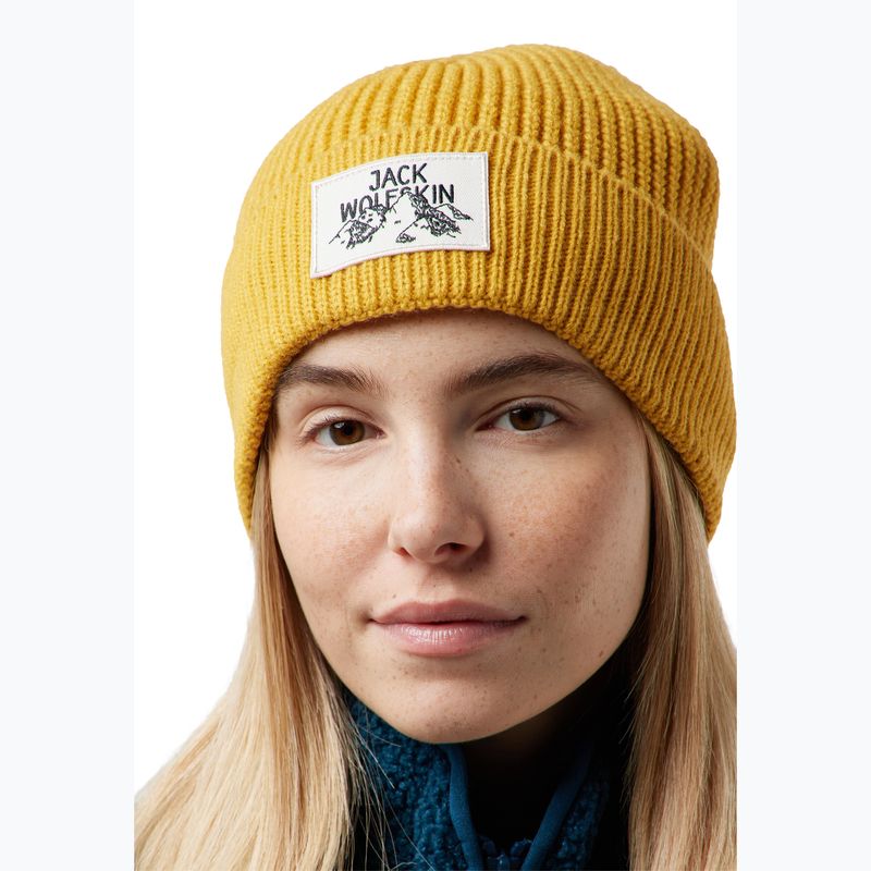 Žieminė kepurė Jack Wolfskin Badge mustard 4