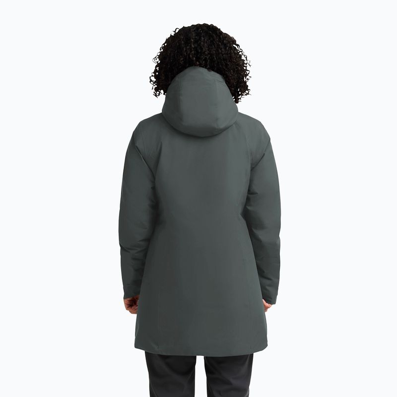 Moteriška striukė nuo lietaus Jack Wolfskin Heidelstein Ins slate green 3