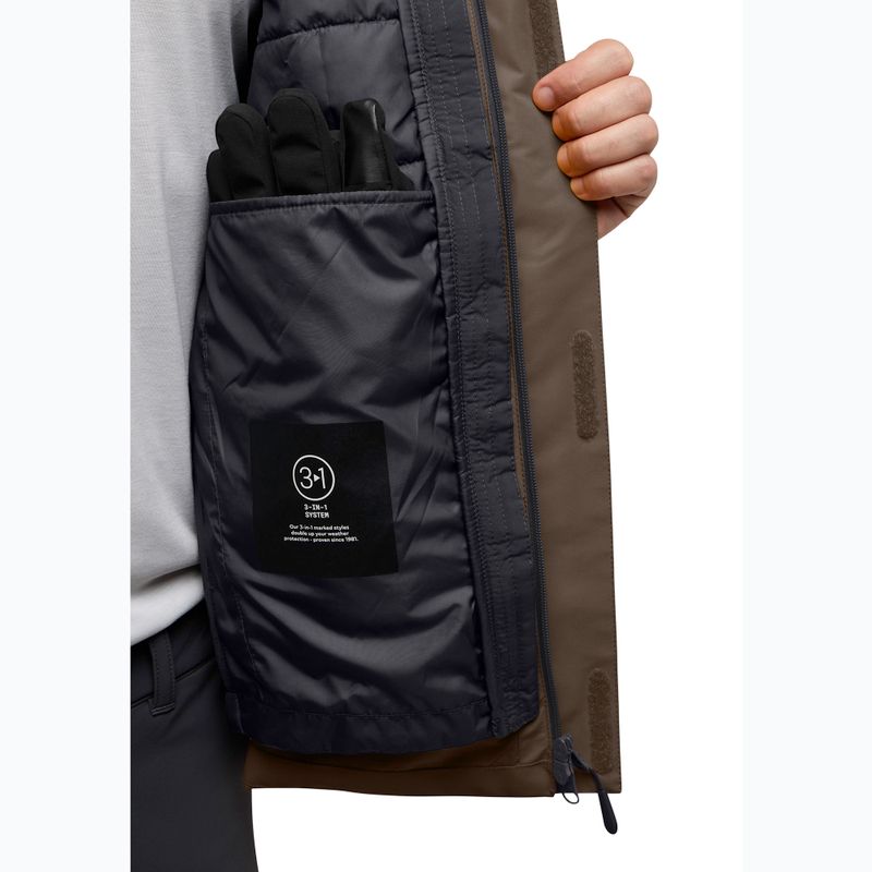 Vyriška striukė 3in1 Jack Wolfskin Jasper 3In1 cold coffee 14