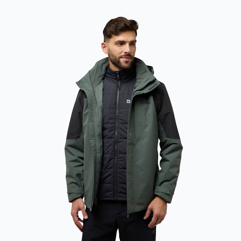 Vyriška striukė 3in1 Jack Wolfskin Romberg 3In1 slate green 2