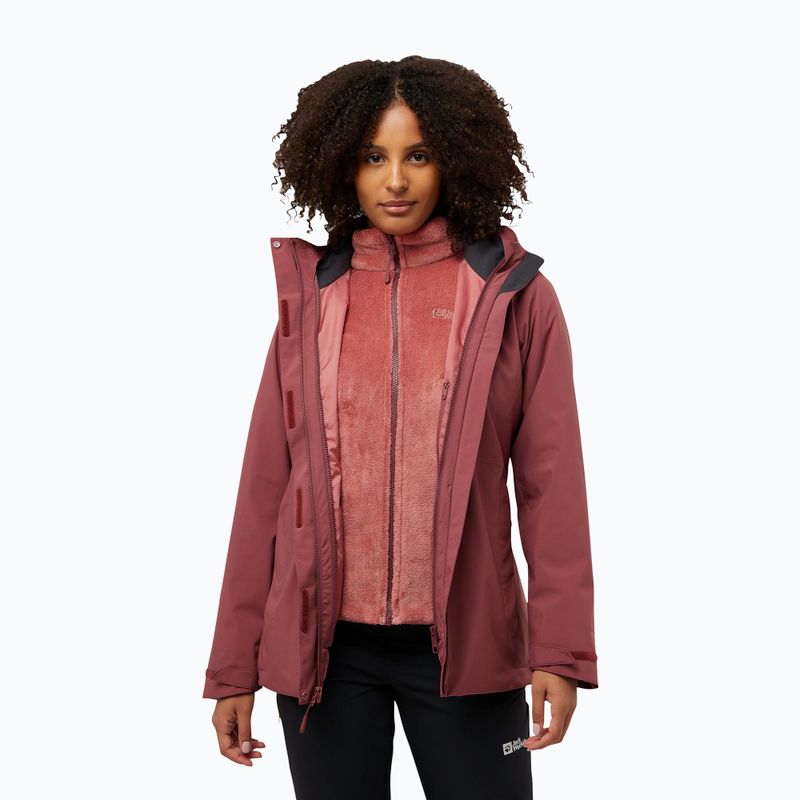 Moteriškas fliso džemperis Jack Wolfskin Rotwand 3In1 red ochre 2