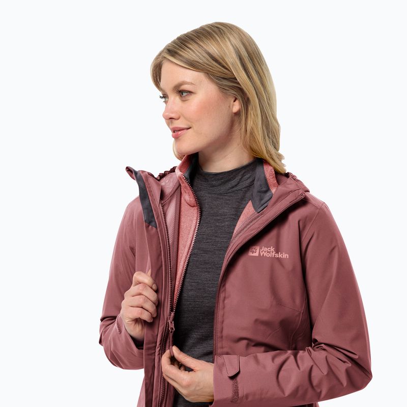 Moteriška striukė 3in1 Jack Wolfskin Moonrise 3In1 red ochre 4