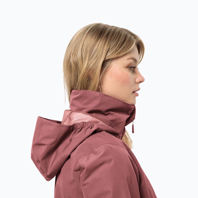 Moteriška striukė nuo lietaus Jack Wolfskin Stormy Point 2L red ochre 3