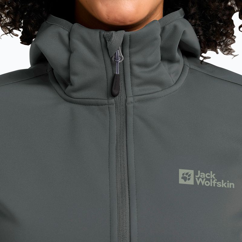 Moteriška softshell striukė Jack Wolfskin Windhain Hoody slate green 4