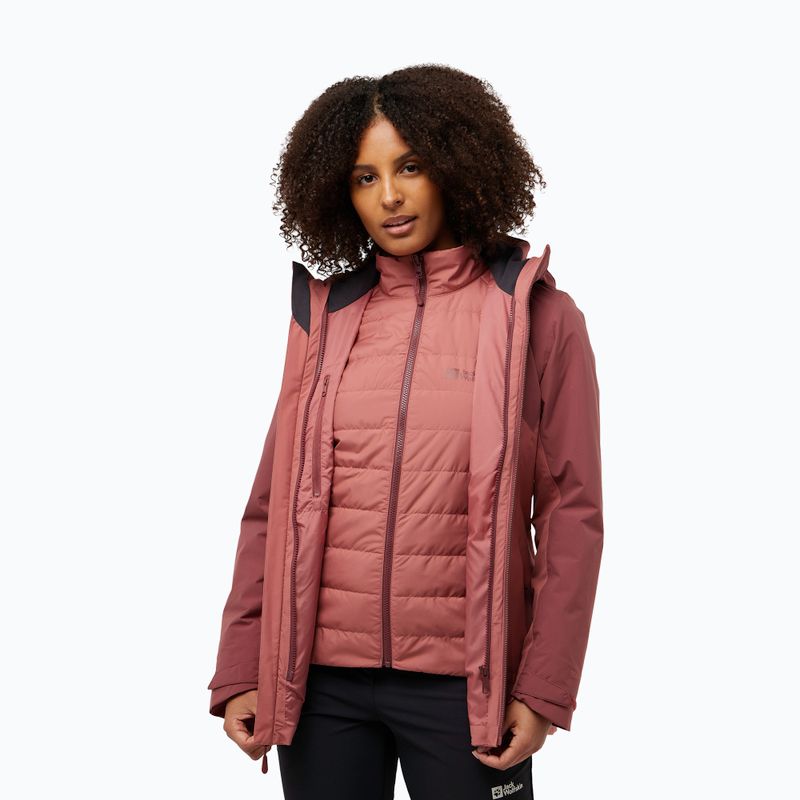 Moteriška 3in1 striukė Jack Wolfskin Hunberg mineral red 3