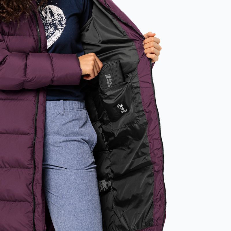 Moteriškas pūstas paltas Jack Wolfskin Frozen Palace berry jam 5