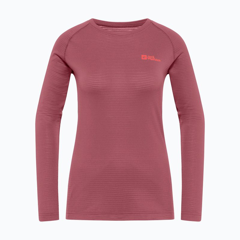 Moteriški termoaktyvūs marškinėliai ilgomis rankovėmis Jack Wolfskin Infinite Warm red ochre 3